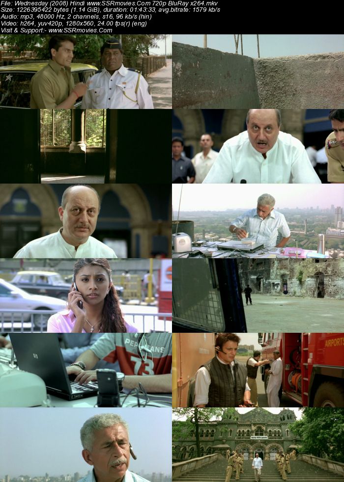 A Wednesday (2008) Hindi 720p BluRay 1.1GB Full Movie Download