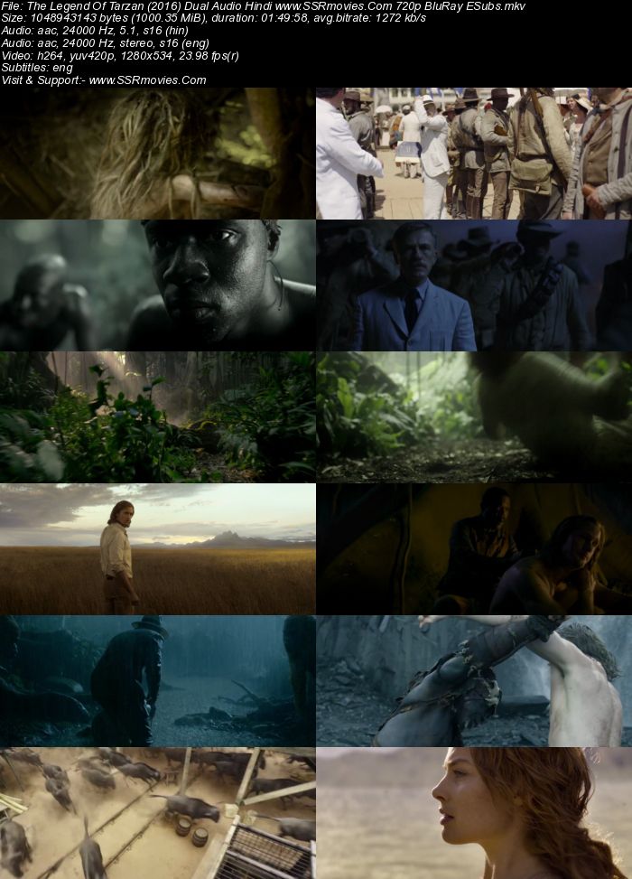 The Legend of Tarzan (2016) Dual Audio Hindi 480p BluRay 350MB ESubs Full Movie Download