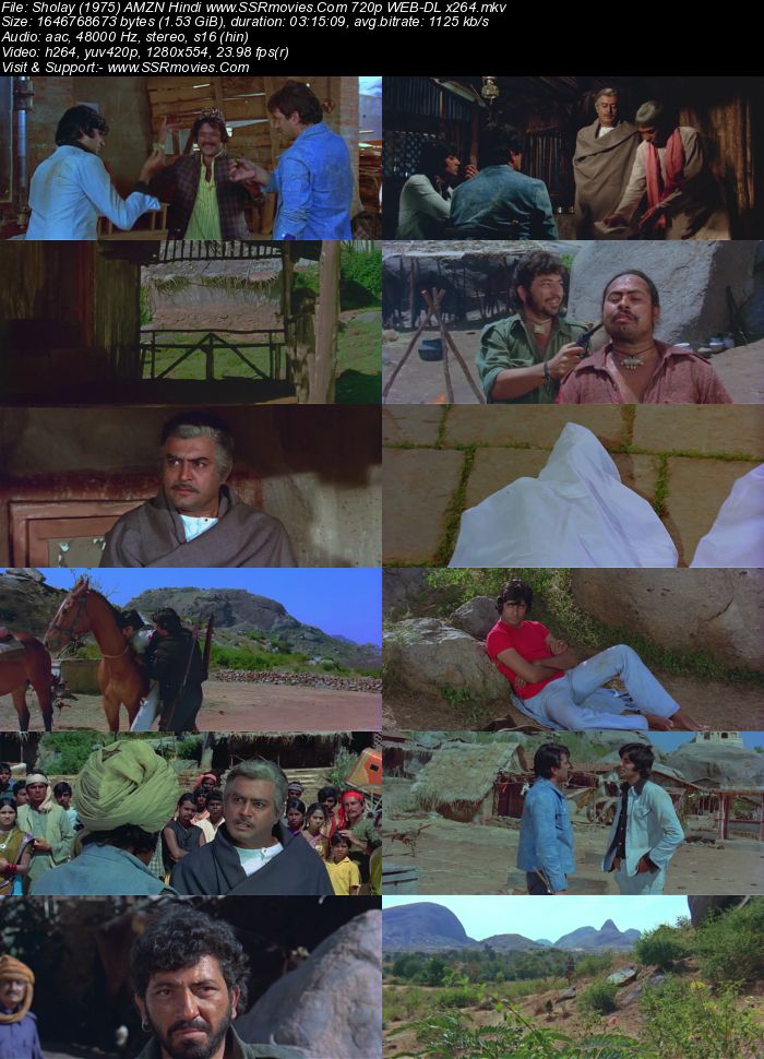 Sholay (1975) Hindi AMZN 480p WEB-DL x264 600MB Full Movie Download