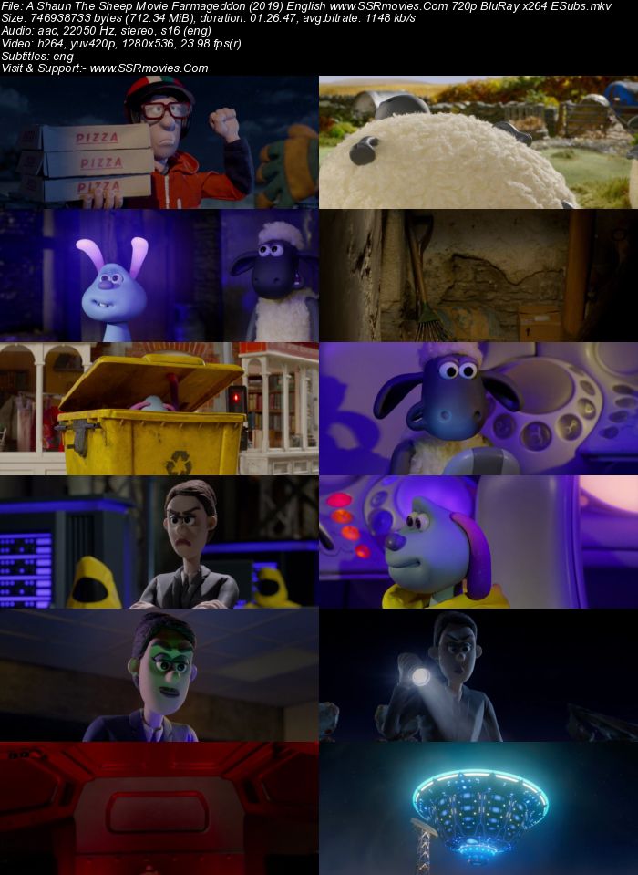 A Shaun the Sheep Movie Farmageddon (2019) English 480p BluRay 250MB Full Movie Download