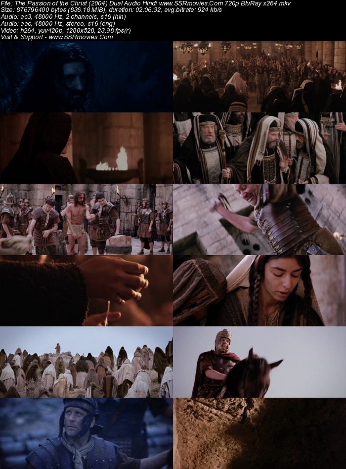 The Passion of the Christ (2004) Dual Audio Hindi 720p BluRay x264 800MB Full Movie Download