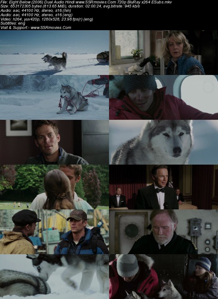 Eight Below (2006) Dual Audio Hindi 720p BluRay x264 800MB Full Movie Download