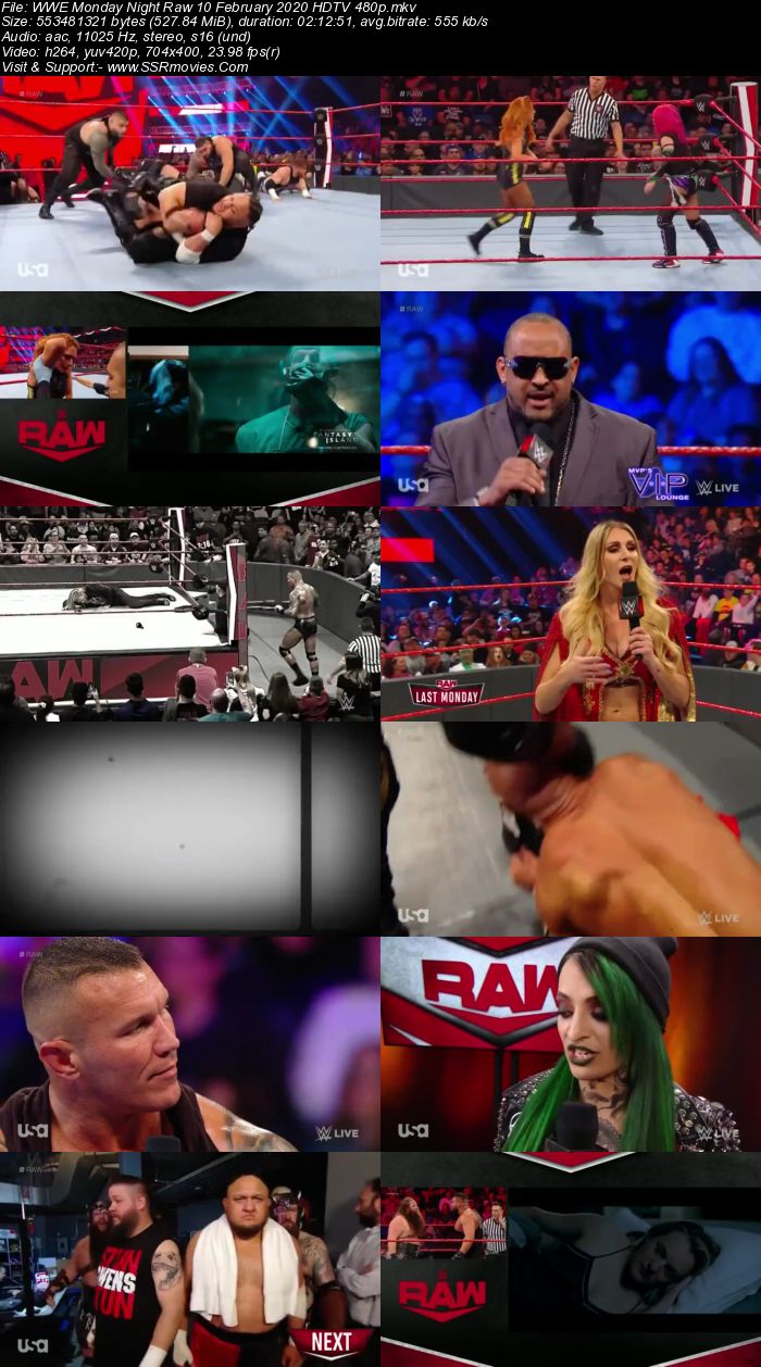 WWE Monday Night Raw 10 February 2020 Full Show Download HDTV WEBRip 480p 720p