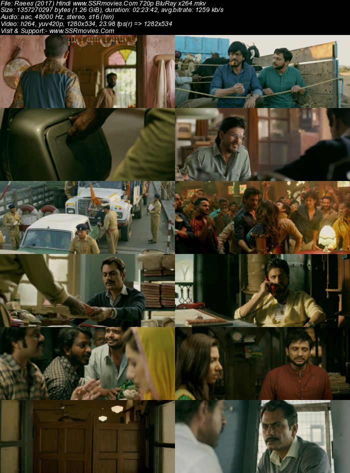 Raees (2017) Hindi 480p BluRay x264 450MB Full Movie Download