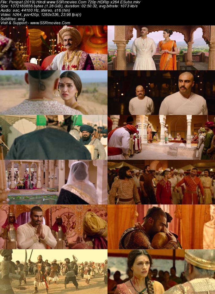 Panipat (2019) Hindi 480p HDRip x264 500MB ESubs Full Movie Download