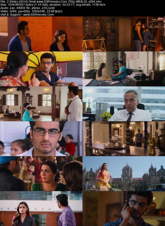 2 States (2014) Hindi 720p WEB-DL x264 1.1GB Full Movie Download