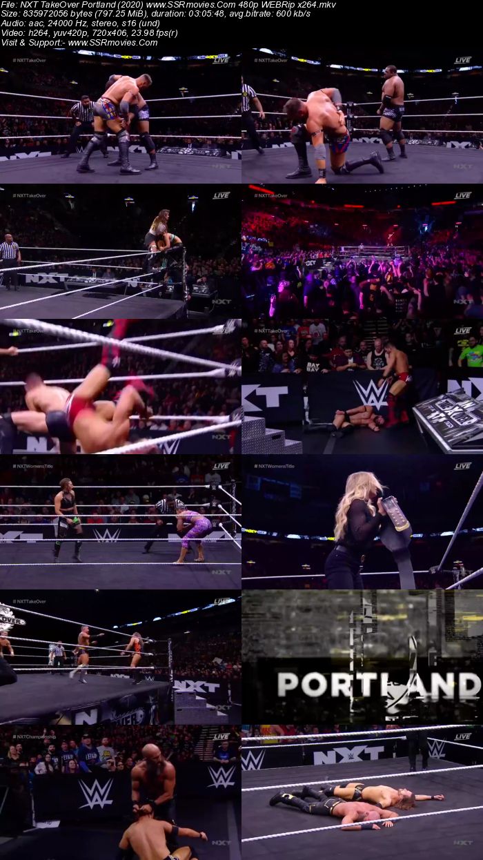 NXT TakeOver Portland (2020) 480p 720p WEBRip x264 800MB Download