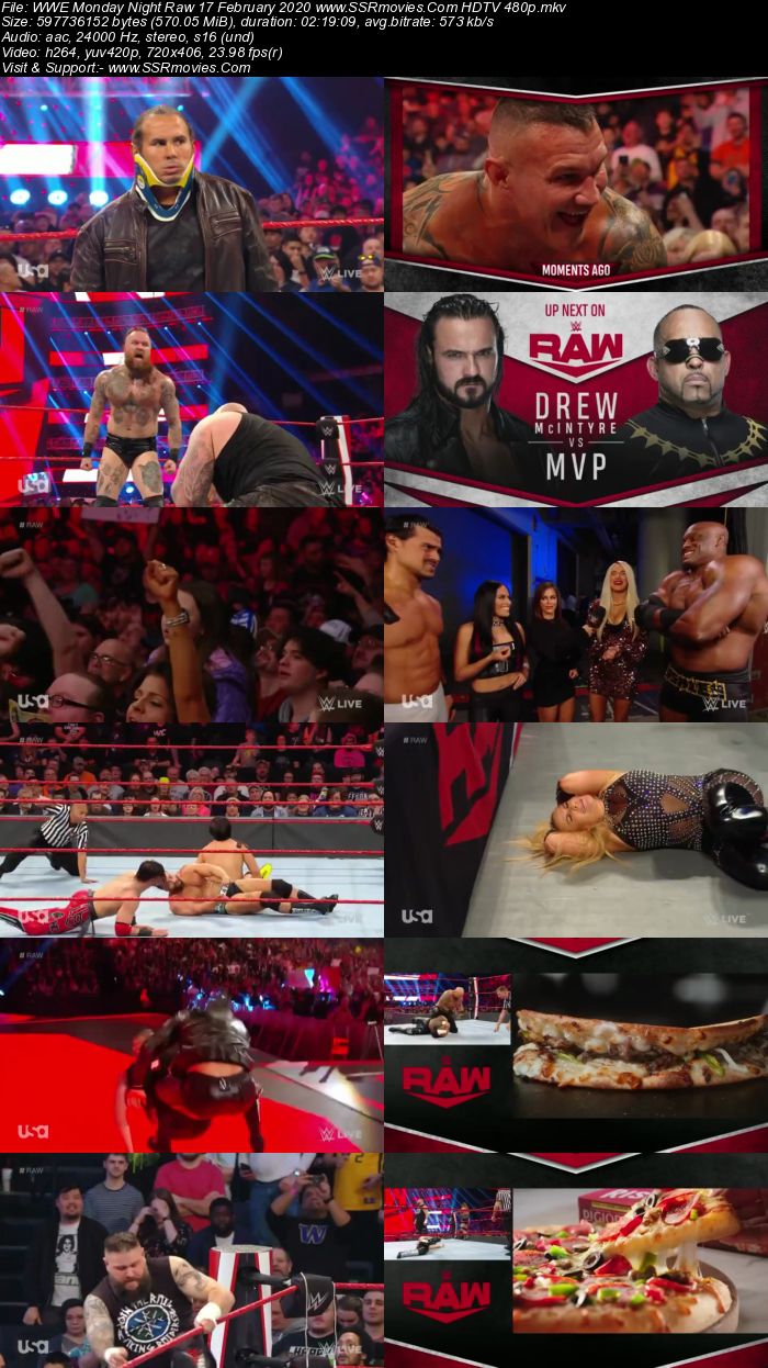 WWE Monday Night Raw 17 February 2020 Full Show Download HDTV WEBRip 480p 720p