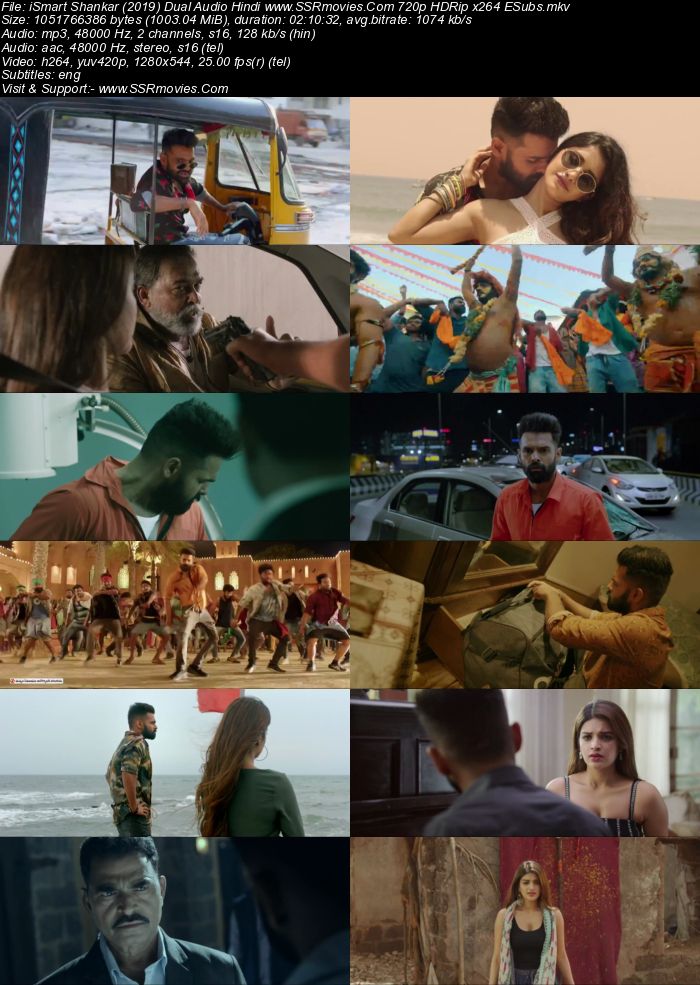 iSmart Shankar (2019) Dual Audio Hindi 720p HDRip x264 1GB Full Movie Download