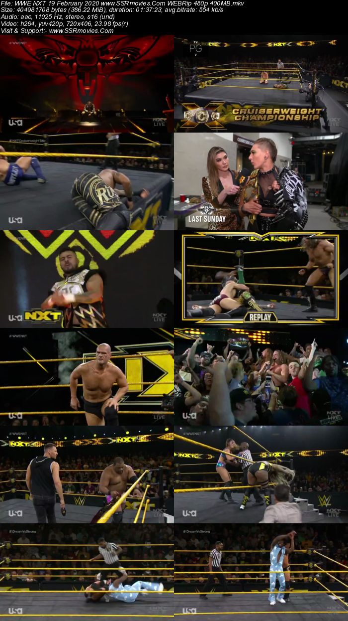 WWE NXT 19 February 2020 HDTV 480p Full Show Download