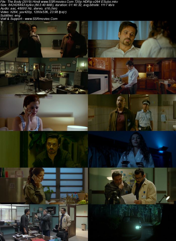 The Body (2019) Hindi 480p HDRip x264 300MB ESubs Full Movie Download