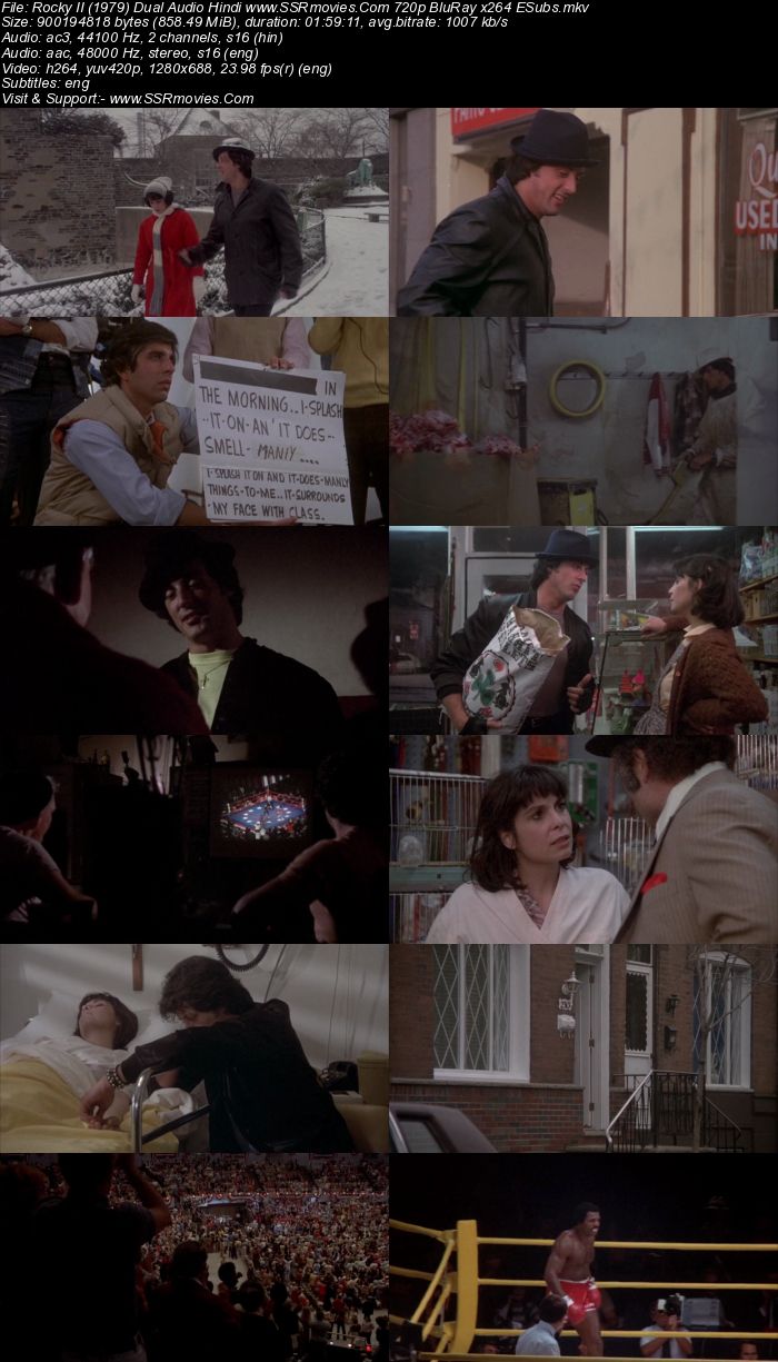 Rocky II (1979) Dual Audio Hindi 480p BluRay x264 400MB ESubs Full Movie Download