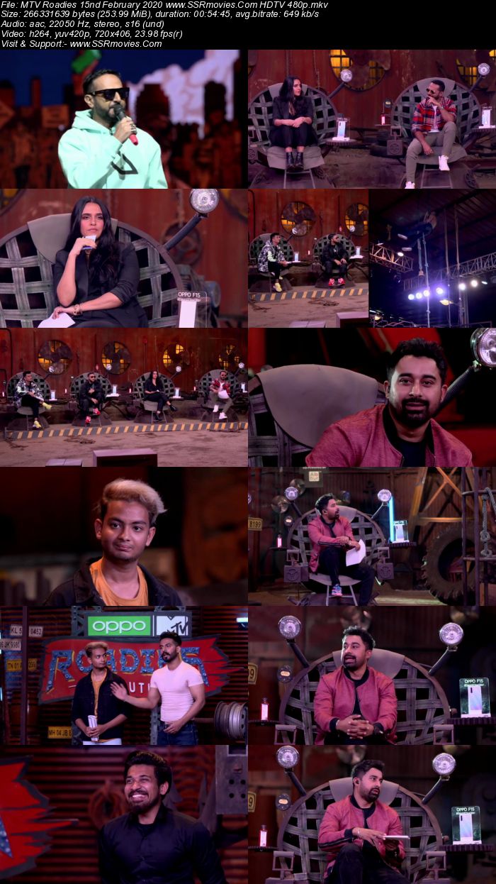 MTV Roadies 15th February 2020 HDTV 480p x264 200MB