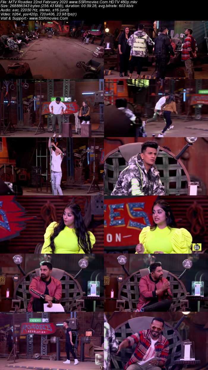 MTV Roadies 22nd February 2020 HDTV 480p x264 200MB Download