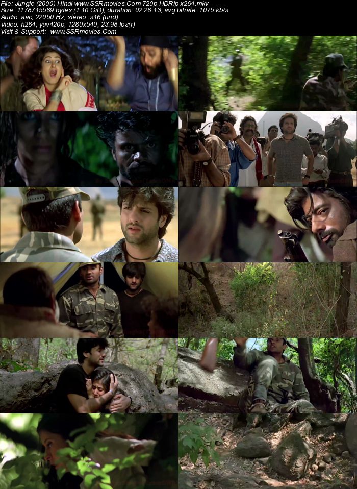 Jungle (2000) Hindi 480p HDTV x264 450MB Full Movie Download