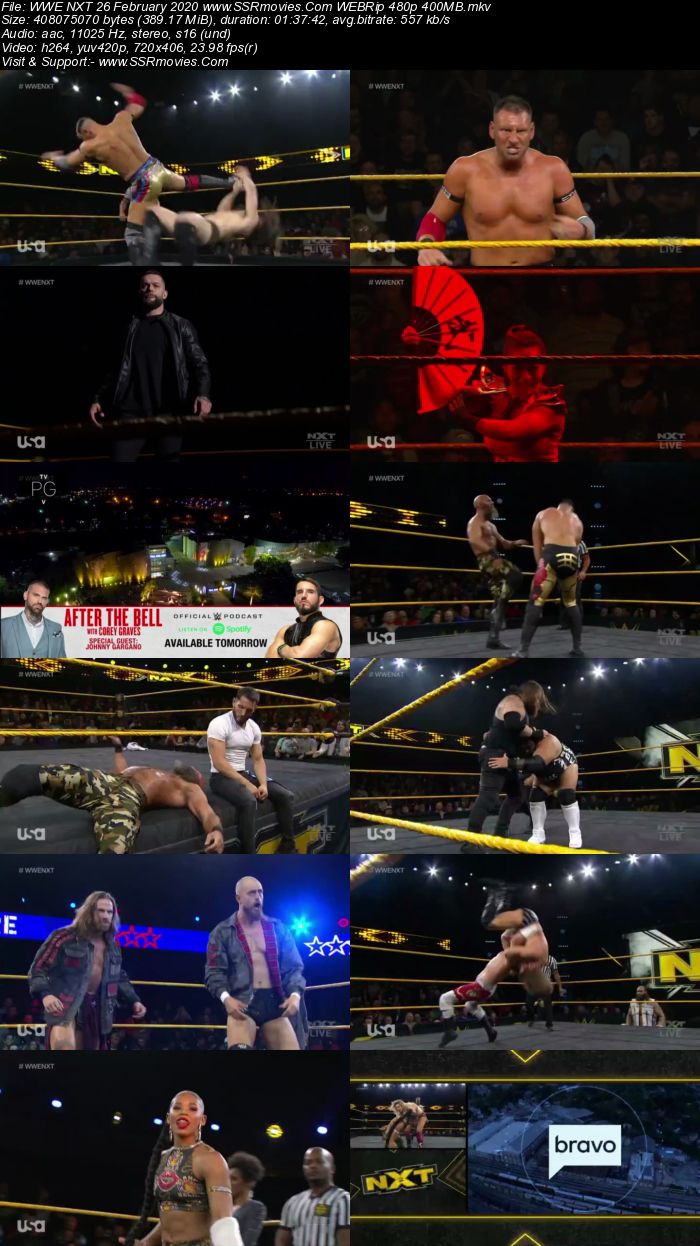 WWE NXT 26 February 2020 HDTV 480p Full Show Download