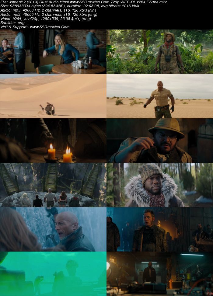 Jumanji The Next Level (2019) Dual Audio Hindi PROPER 720p WEB-DL ESubs Movie Download