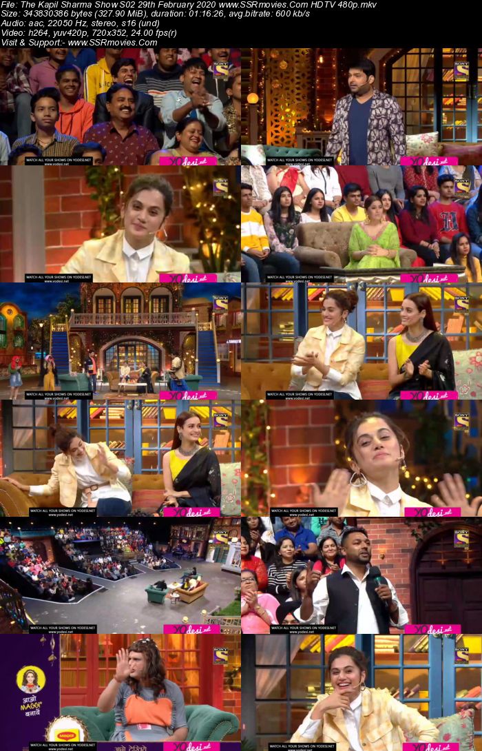 The Kapil Sharma Show S02 29 February 2020 Full Show Download HDTV HDRip 480p 720p