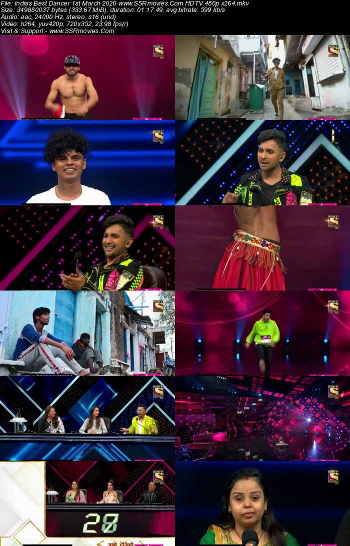 Indias Best Dancer 1st March 2020 HDTV 480p x264 300MB Download