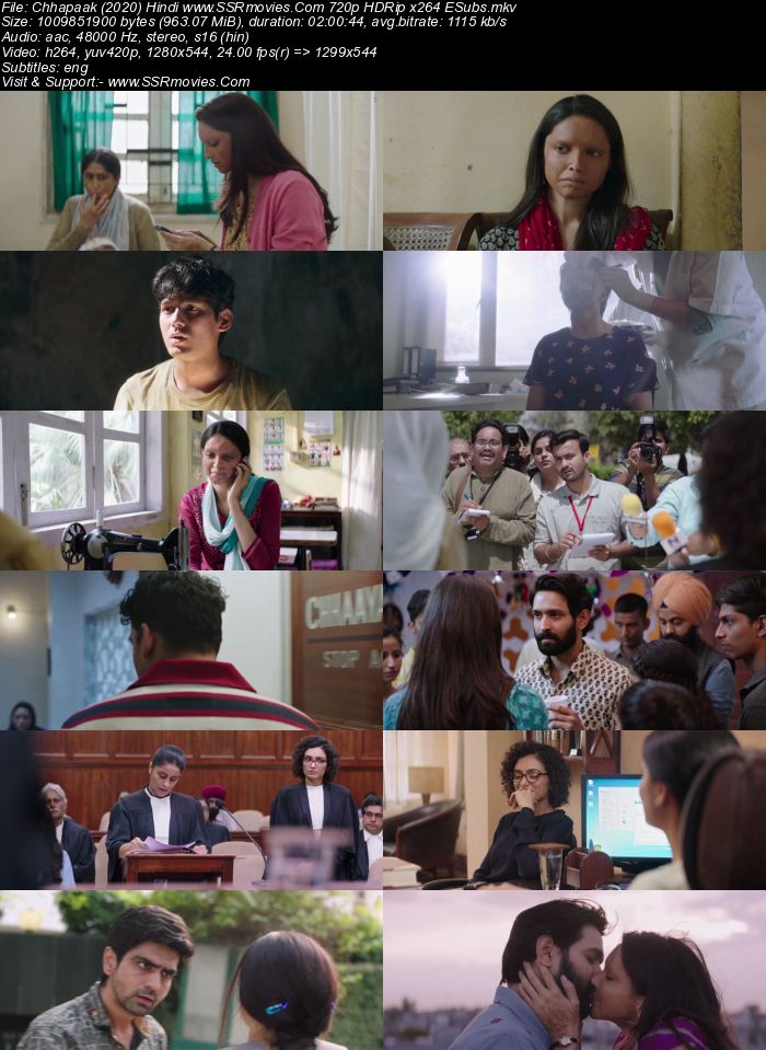 Chhapaak (2020) Hindi 480p HDRip x264 350MB ESubs Full Movie Download Chhapaak (2020) Hindi 480p HDRip x264 350MB ESubs Full Movie Download