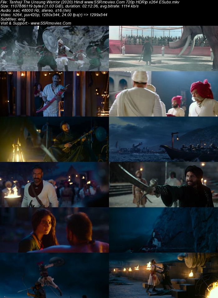 Tanhaji: The Unsung Warrior (2020) Hindi 480p WEB-DL x264 400MB ESubs Full Movie Download