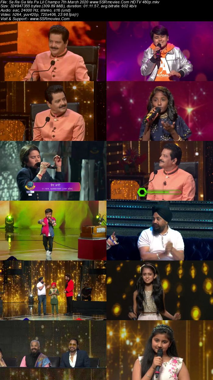 Sa Re Ga Ma Pa Lil Champs 7th March 2020 HDTV 720p 480p Full Show Download