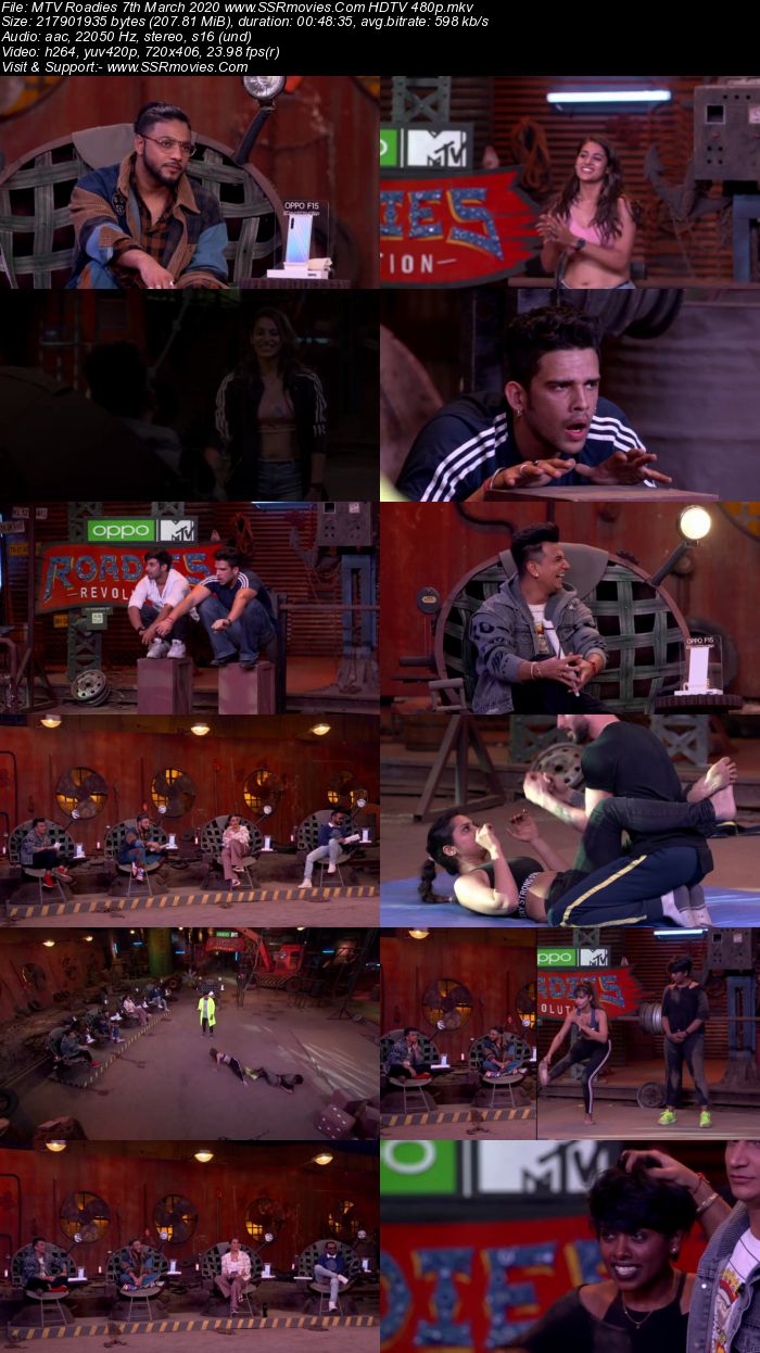 MTV Roadies 7th March 2020 HDTV 480p x264 200MB Download