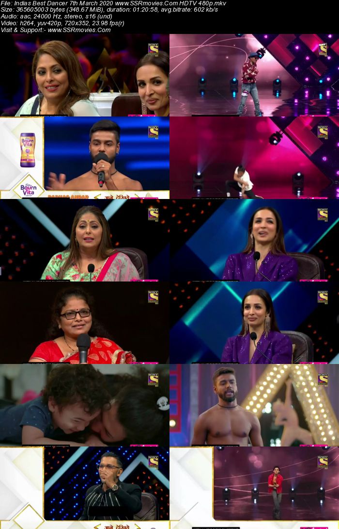 Indias Best Dancer 7th March 2020 HDTV 480p x264 300MB Download