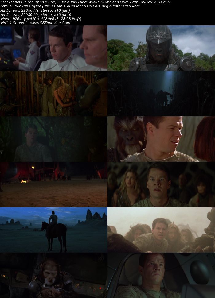 Planet of the Apes (2001) Dual Audio Hindi 720p BluRay x264 950MB Full Movie Download