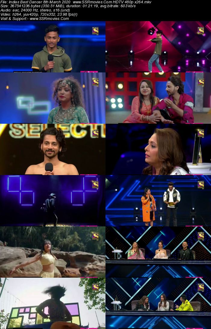 Indias Best Dancer 8th March 2020 HDTV 480p x264 300MB Download