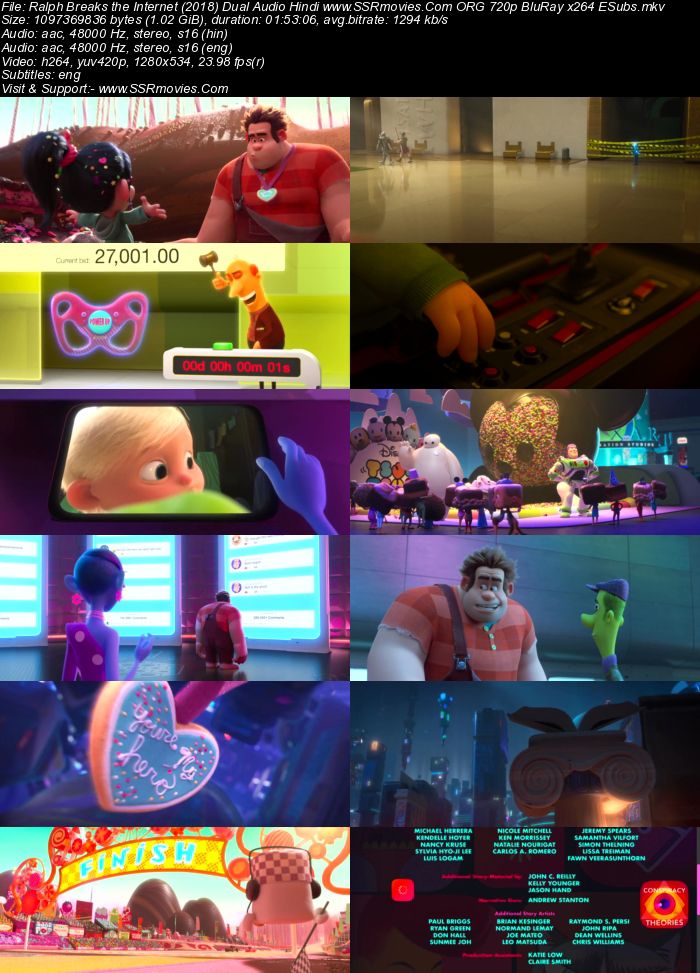 Ralph Breaks the Internet (2018) Dual Audio Hindi ORG 480p BluRay 350MB Full Movie Download