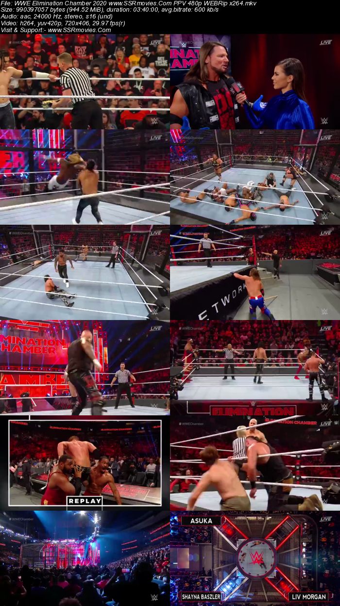 WWE Elimination Chamber 2020 PPV 720p 480p WEBRip x264 Download