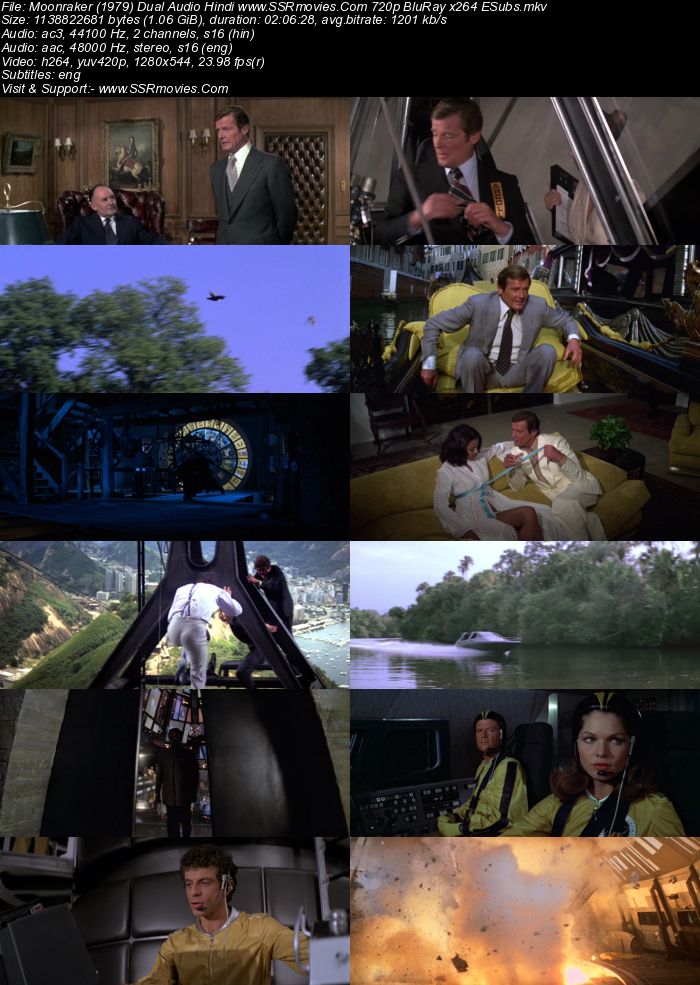 Moonraker (1979) Dual Audio Hindi 480p BluRay x264 400MB ESubs Full Movie Download