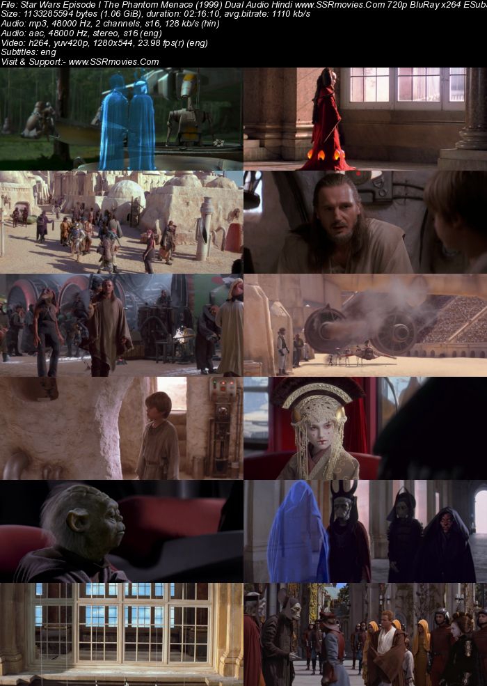 Star Wars: Episode I - The Phantom Menace (1999) Dual Audio Hindi 720p BluRay x264 1.1GB Full Movie Download