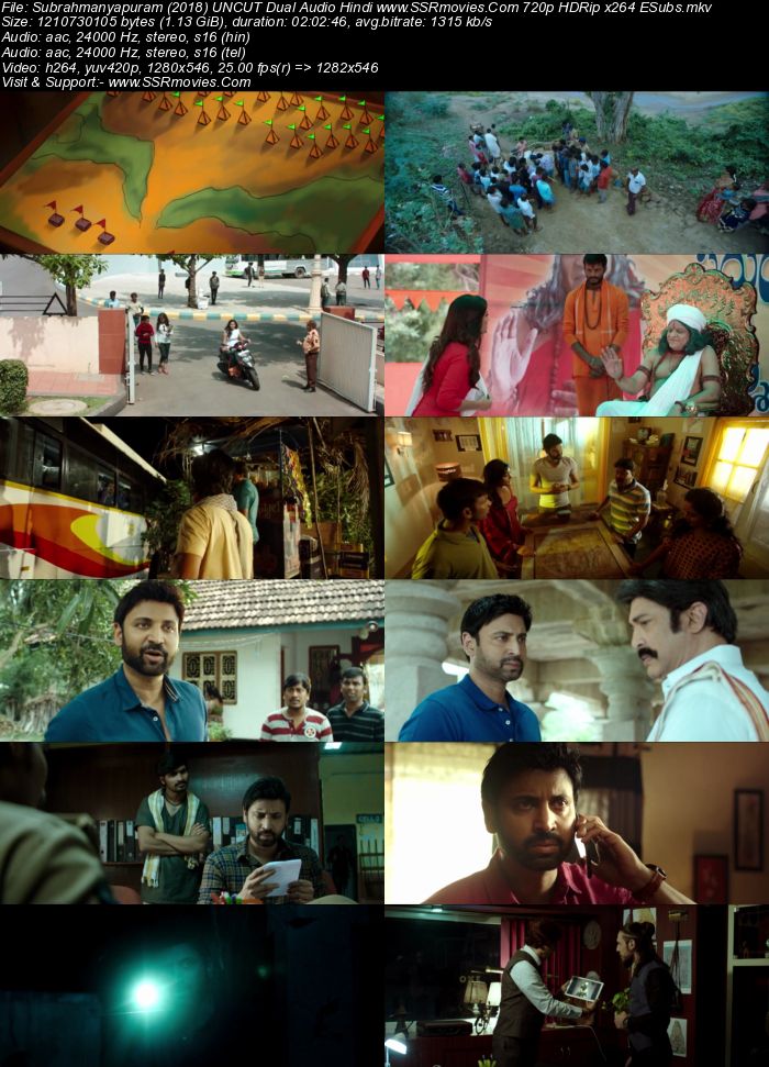 Subrahmanyapuram (2018) Dual Audio Hindi 480p HDRip x264 400MB Full Movie Download