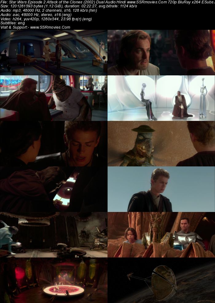 Star Wars: Episode II - Attack of the Clones (2002) Dual Audio Hindi 720p BluRay x264 1.1GB Full Movie Download