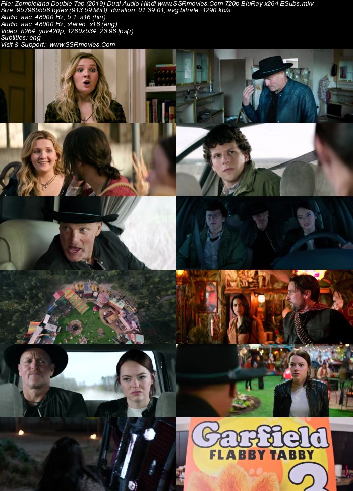 Zombieland: Double Tap (2019) Dual Audio Hindi ORG 480p BluRay 300MB Full Movie Download