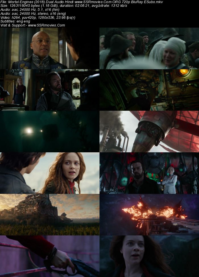 Mortal Engines (2018) Dual Audio Hindi 480p BluRay x264 400MB ESubs Full Movie Download