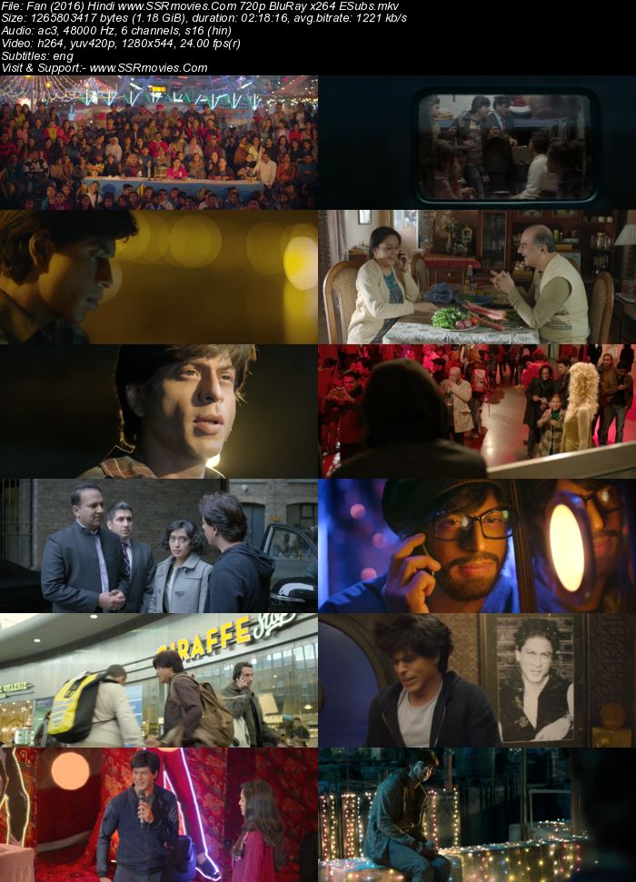 Fan (2016) Hindi 480p BluRay x264 400MB ESubs Full Movie Download