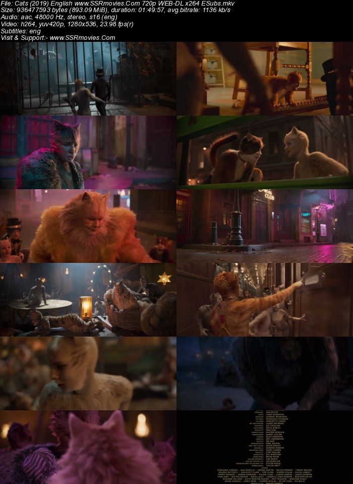 Cats (2019) English 720p WEB-DL x264 900MB Full Movie Download