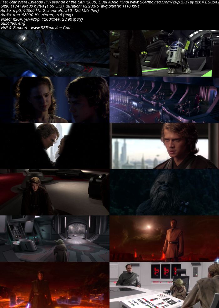 Star Wars: Episode III - Revenge of the Sith (2005) Dual Audio Hindi 720p BluRay x264 1.1GB Full Movie Download