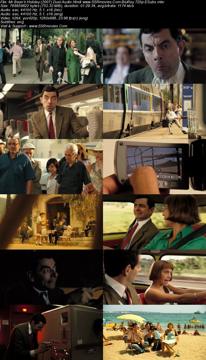 Mr Bean's Holiday (2007) Dual Audio Hindi 720p BluRay 750MB ESubs Movie Download