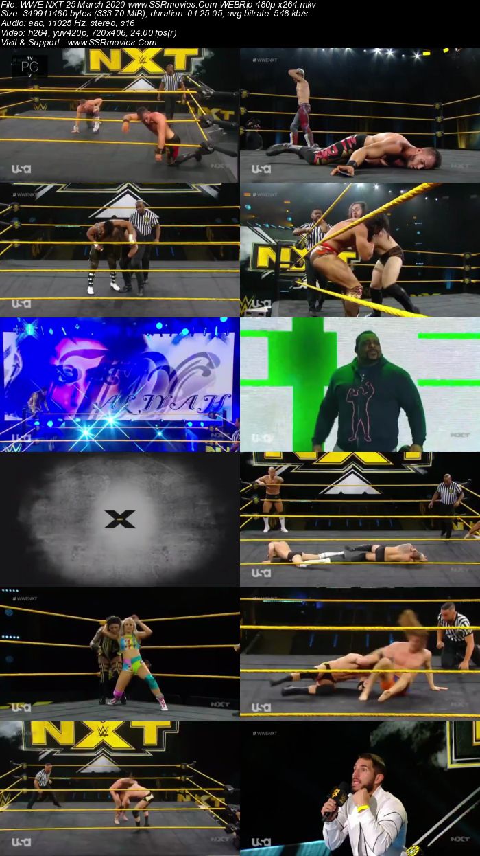 WWE NXT 25 March 2020 HDTV 480p Full Show Download