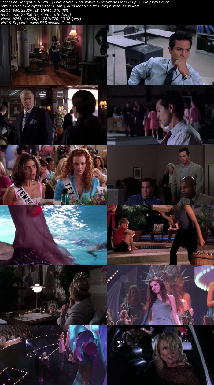 Miss Congeniality (2000) Dual Audio Hindi 480p BluRay 350MB ESubs Full Movie Download