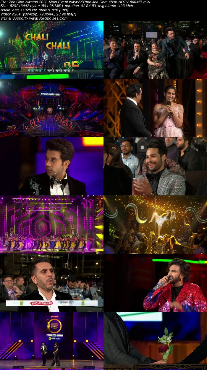 Zee Cine Awards 2020 Main Event 720p 480p WEB-DL 1.3GB Download