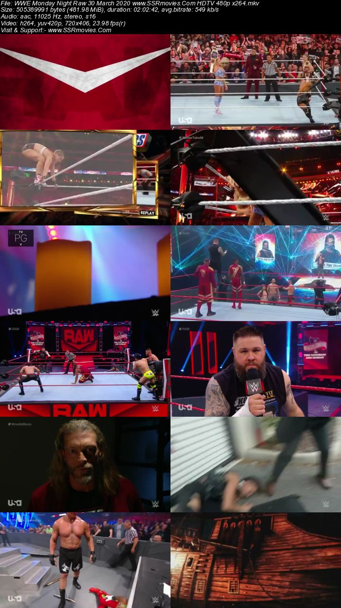 WWE Monday Night Raw 30 March 2020 Full Show Download HDTV WEBRip 480p 720p Download