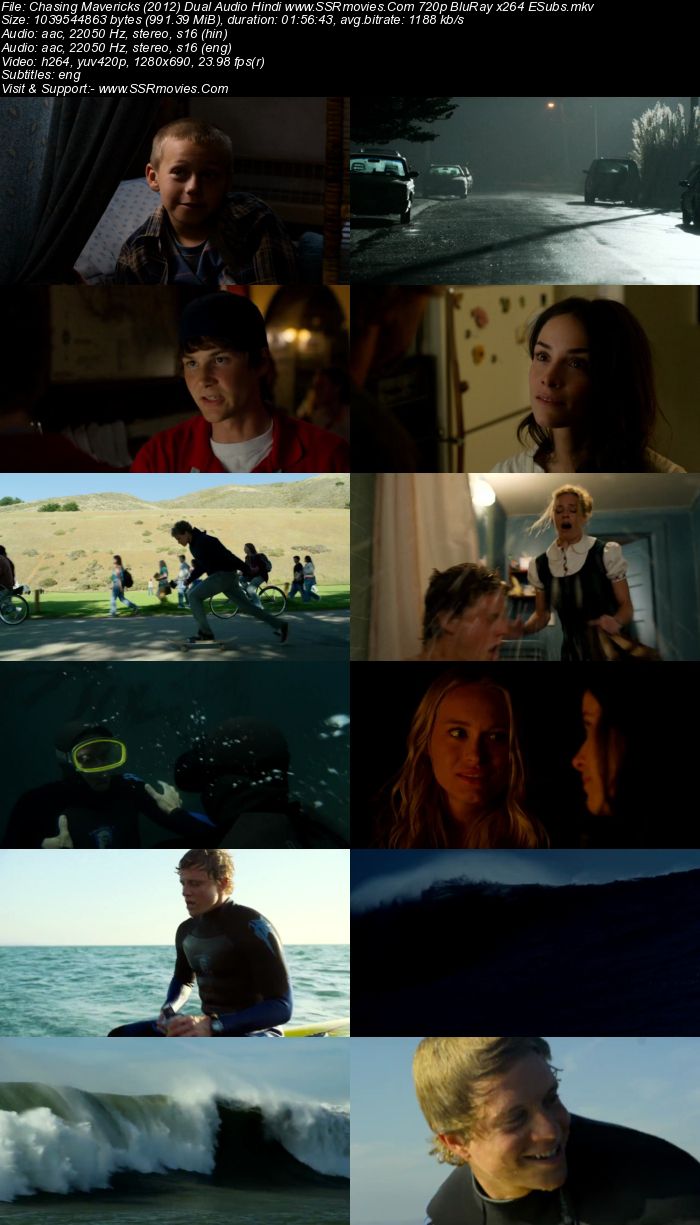 Chasing Mavericks (2012) Dual Audio Hindi 720p BluRay x264 950MB Full Movie Download