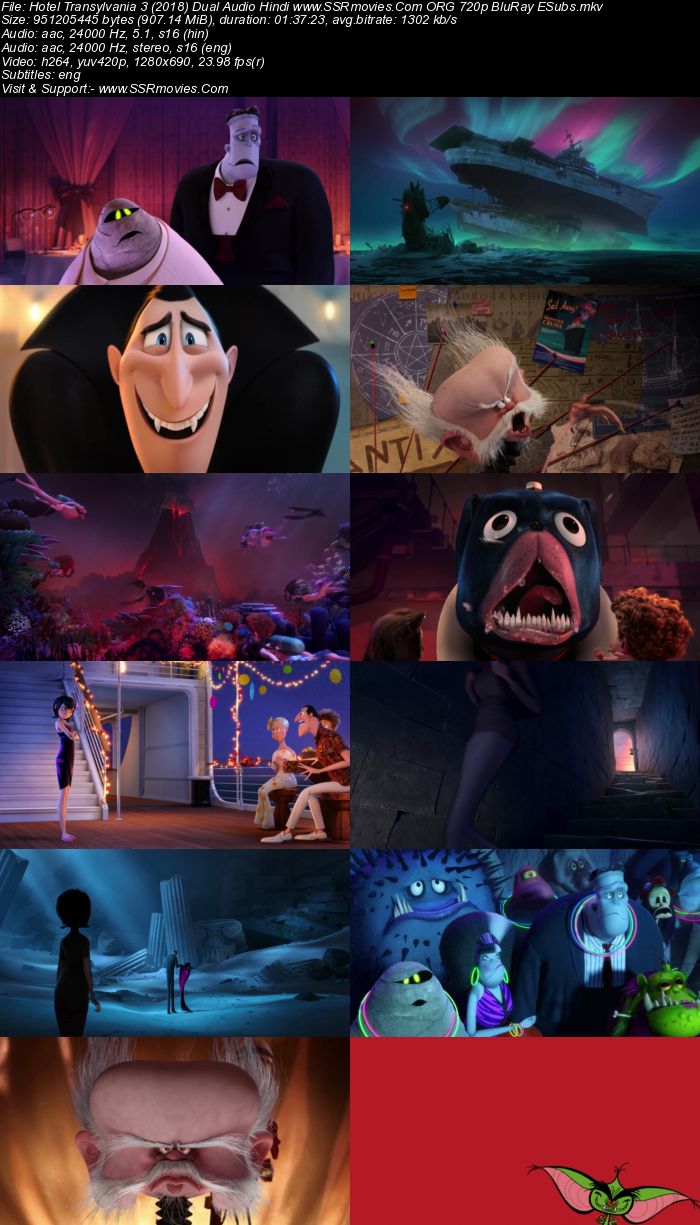 Hotel Transylvania 3: Summer Vacation (2018) Dual Audio Hindi 720p BluRay x264 900MB Full Movie Download