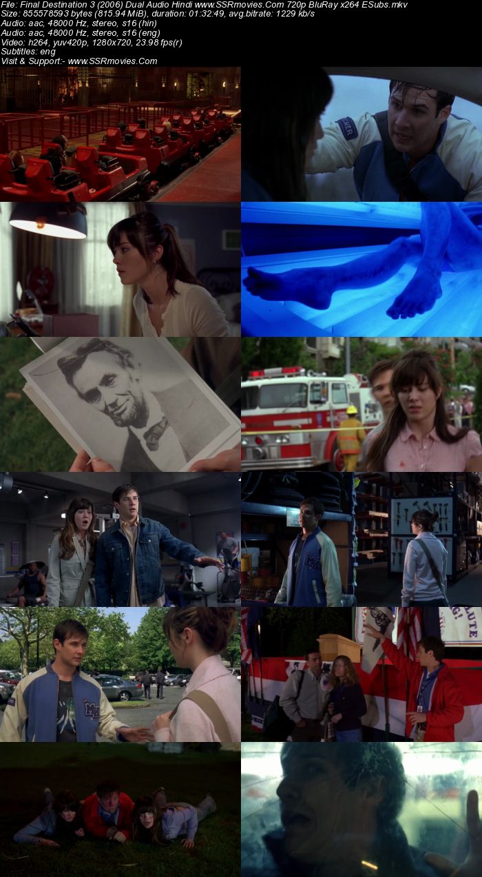 Final Destination 3 (2006) Dual Audio Hindi 480p BluRay 300MB ESubs Full Movie Download