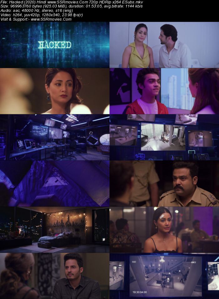 Hacked (2020) Hindi 480p HDRip x264 350MB Full Movie Download